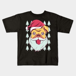 Cute Christmas Pug Kids T-Shirt